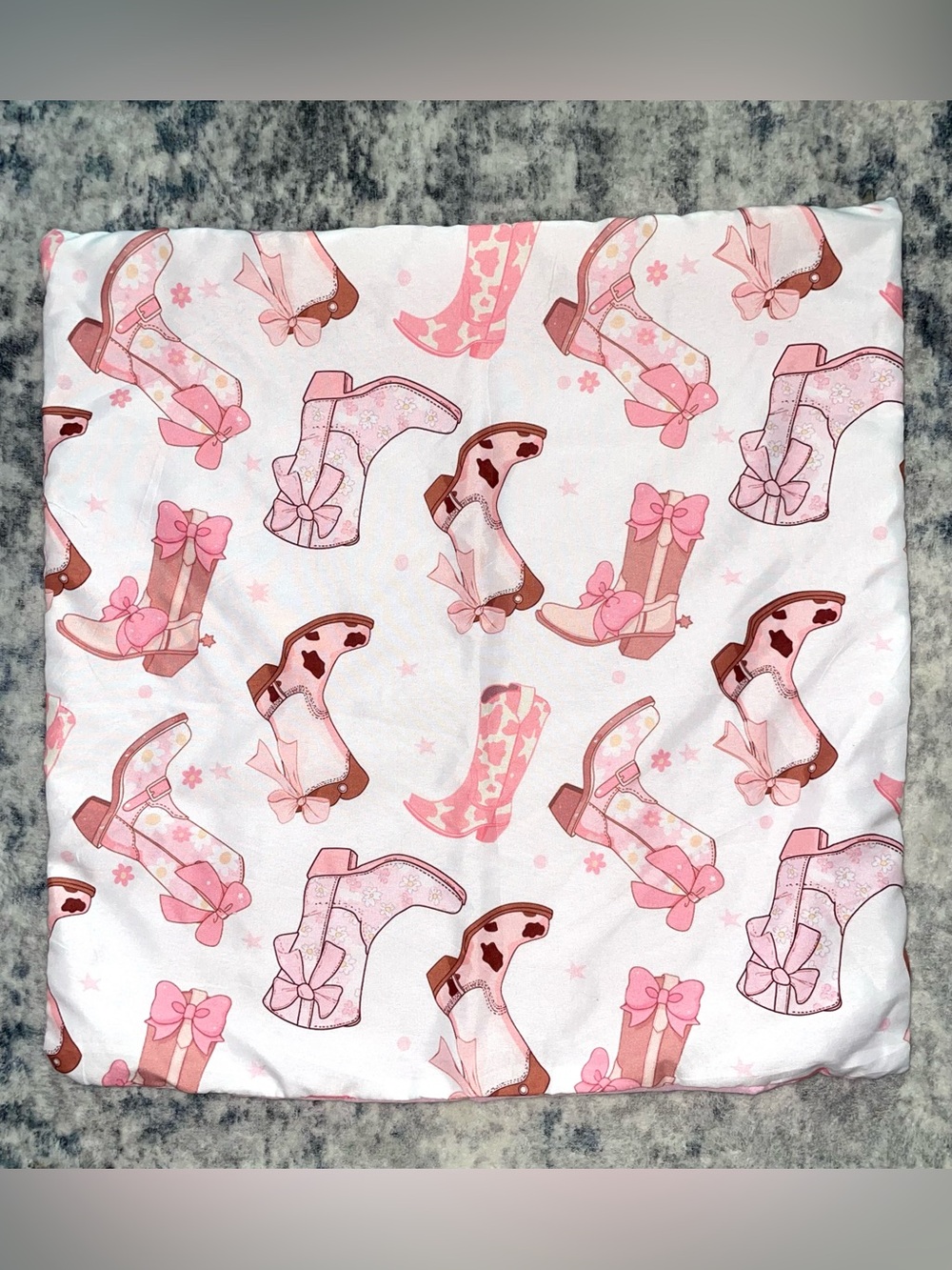 Cowgirl boots throw pillow case